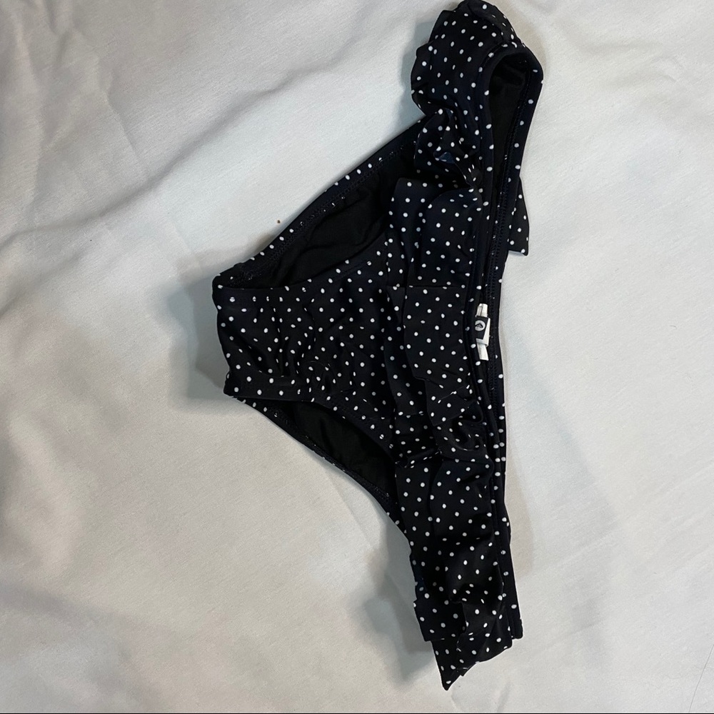 Roxy black and white polka dot swimsuit bottoms